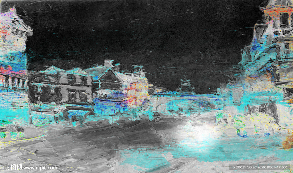 抽象油画