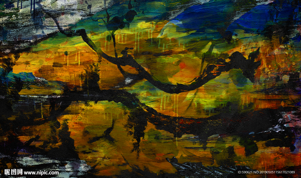 抽象油画