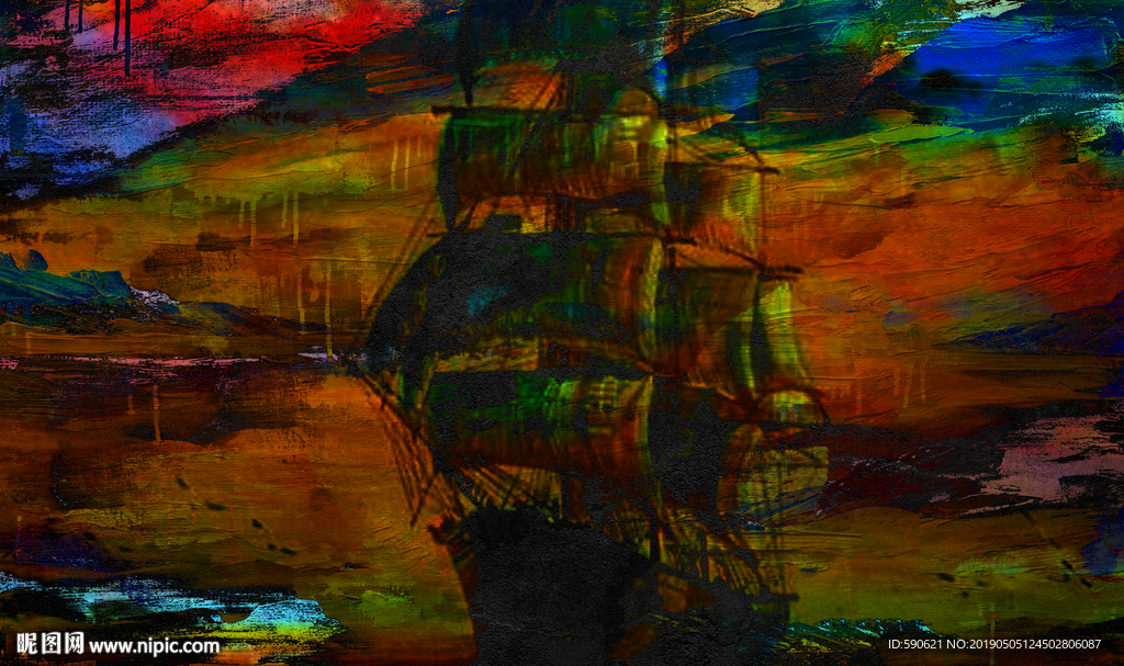 抽象油画