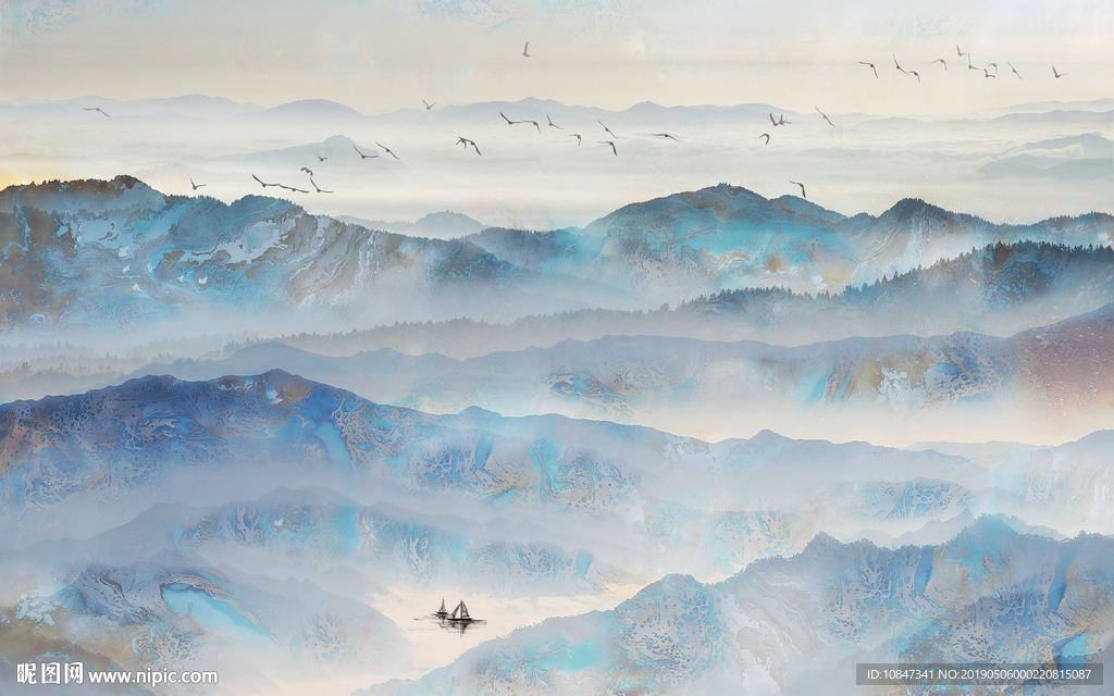 水墨画山水画山水意境画