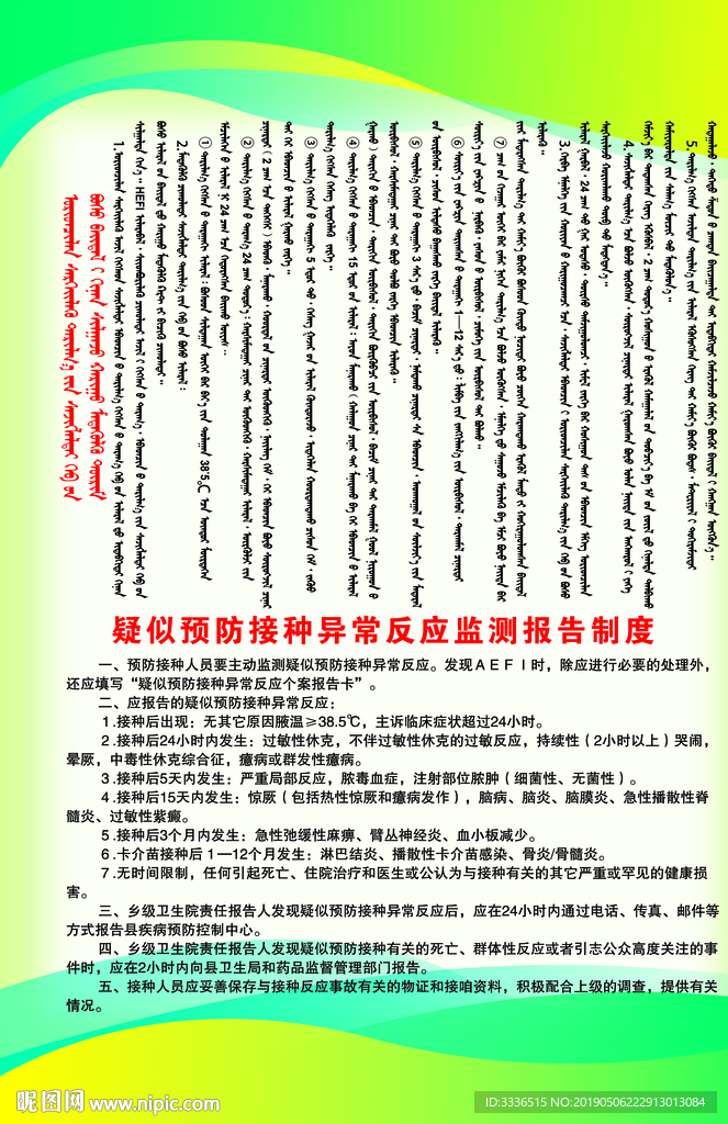 疑似预防接种异常反应监测报告制