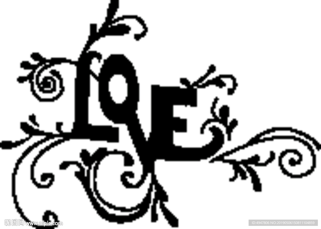 LOVE 字样矢量图