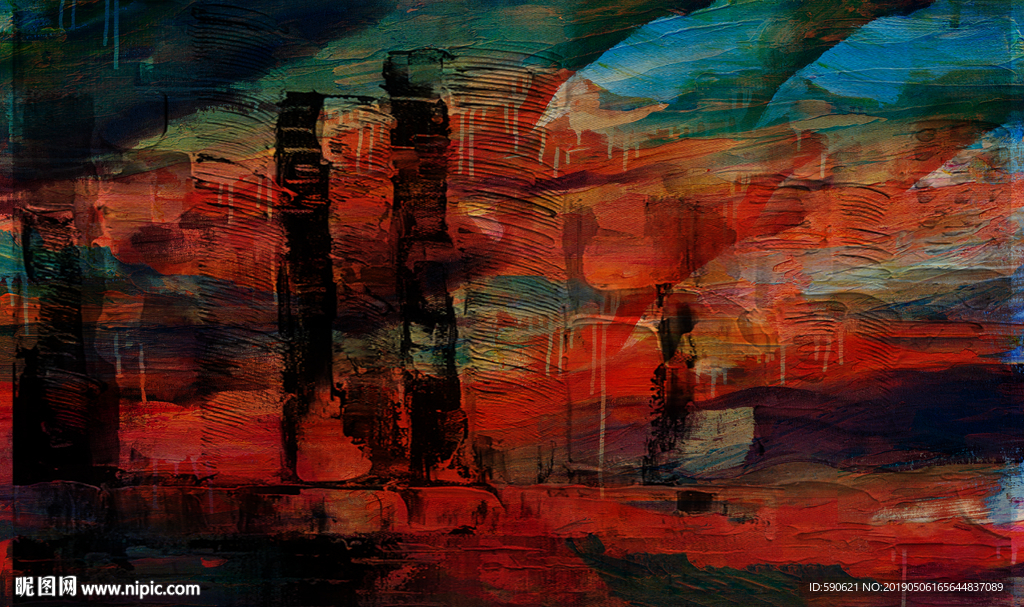抽象油画
