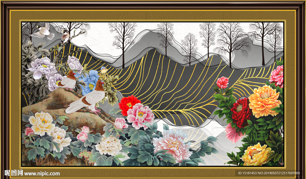 国画牡丹