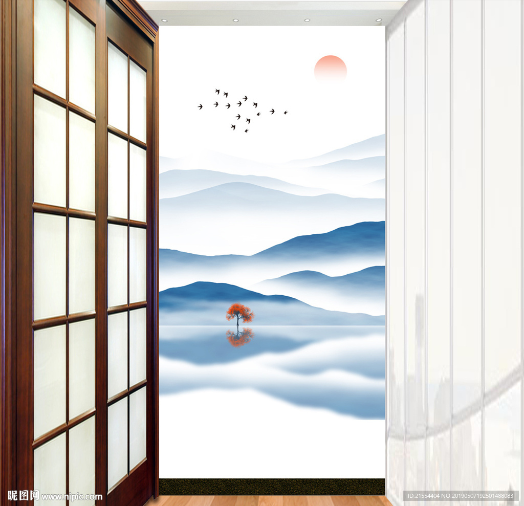 玄关意境山水
