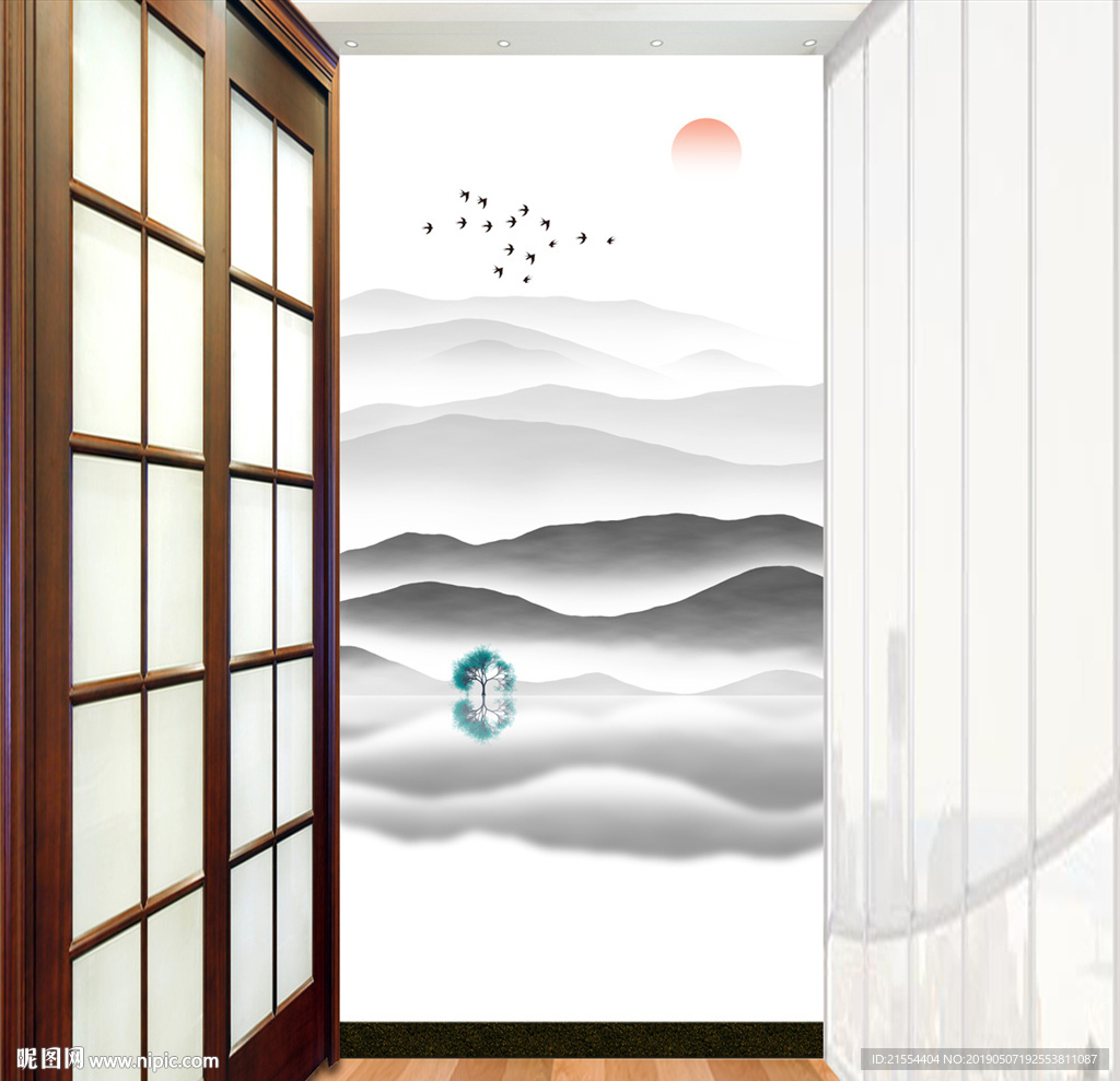 玄关意境山水