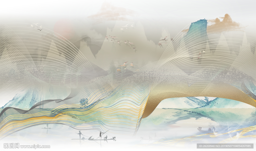 水墨山水画