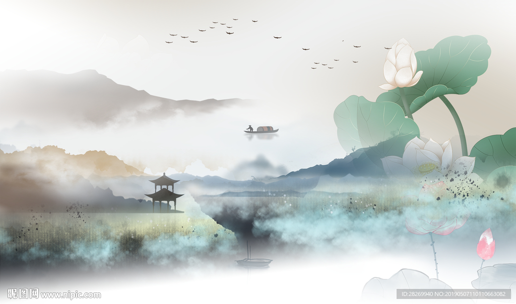 水墨山水画
