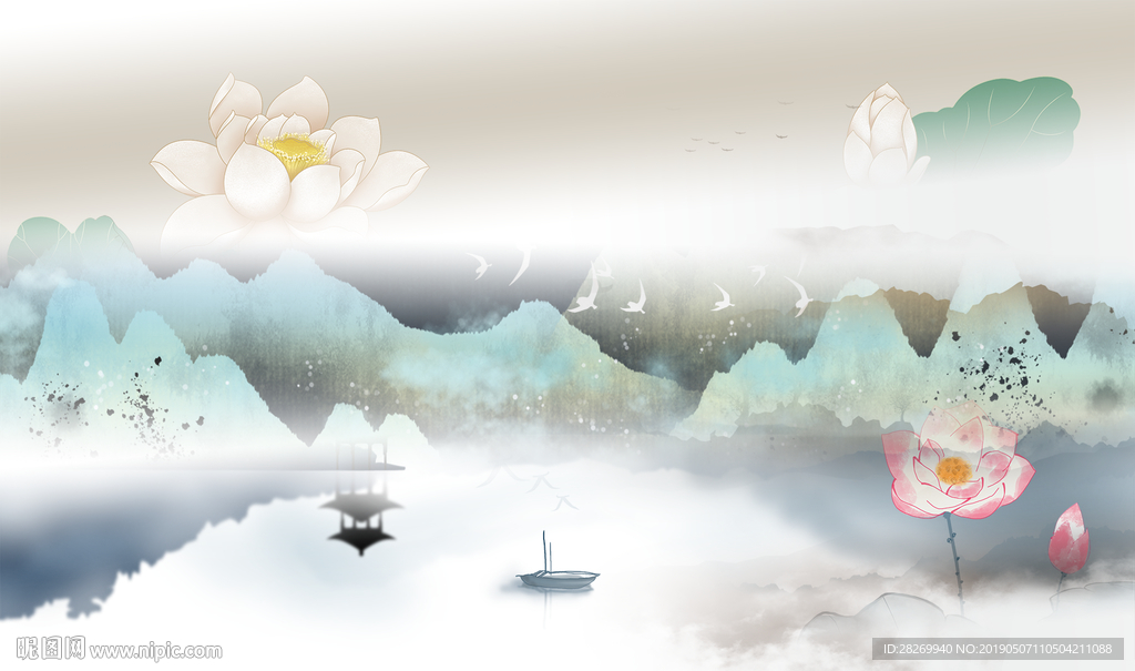 水墨山水画