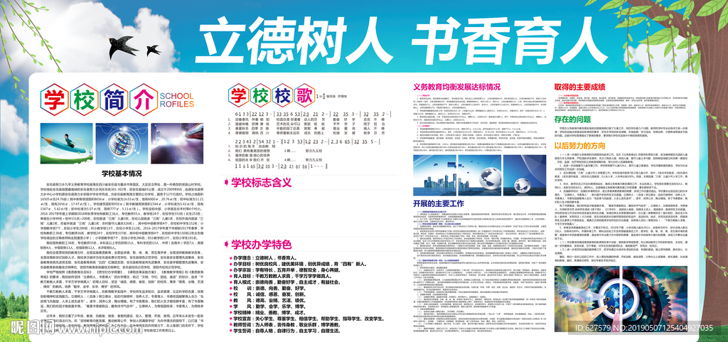 学校简介展板
