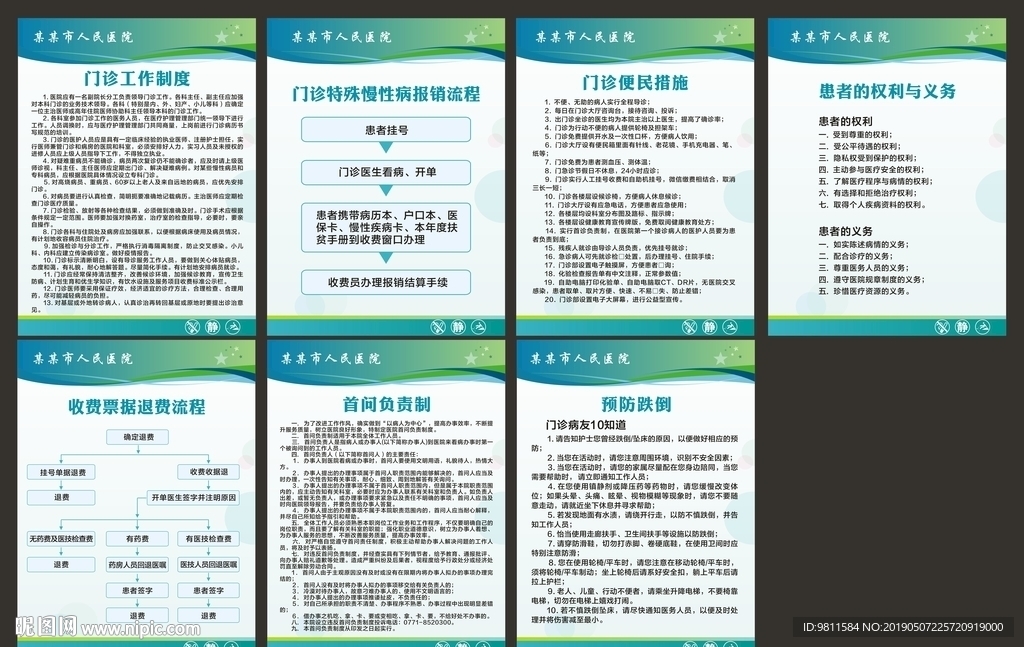 门诊制度牌