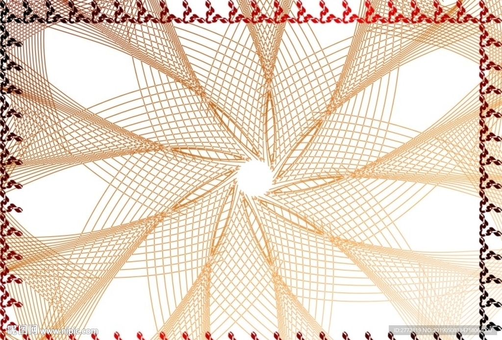 咖啡金  防伪证书纹