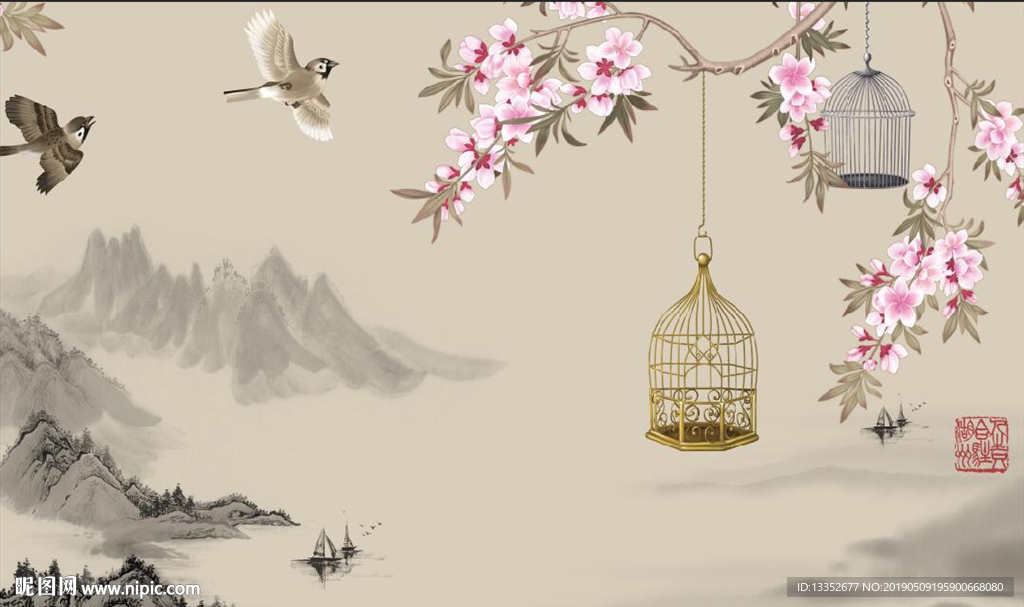 花鸟 山水