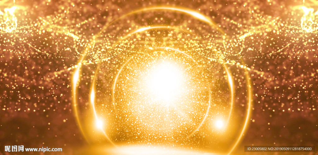 金色粒子背景