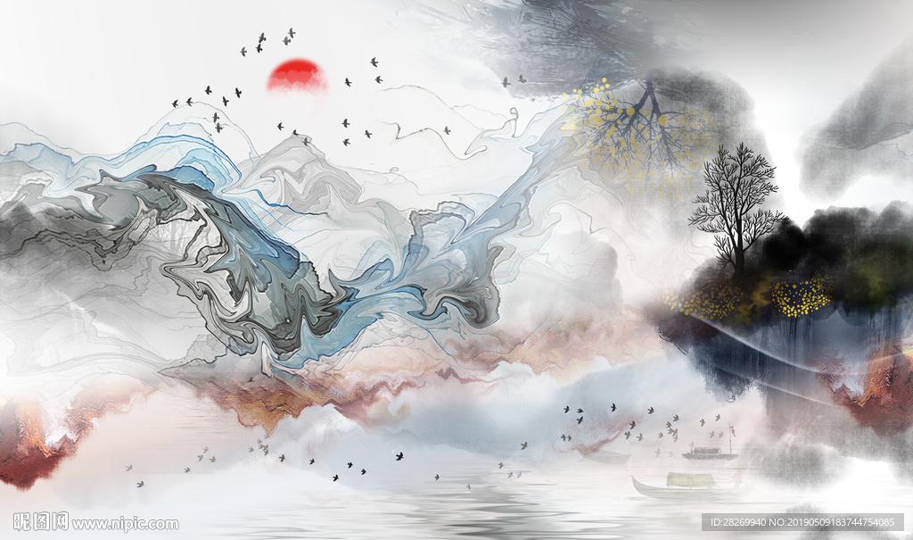新中式水墨画
