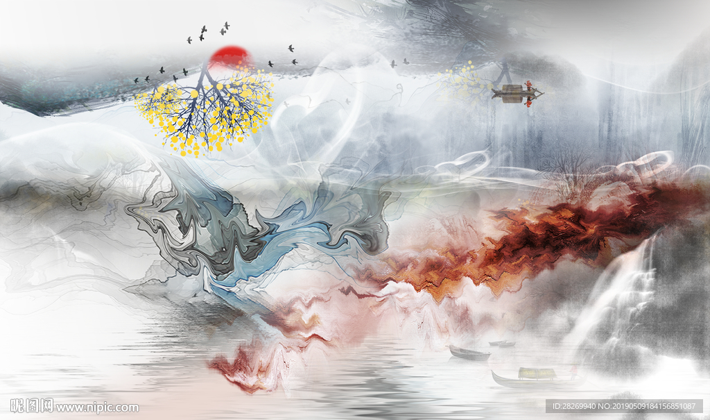 新中式水墨画