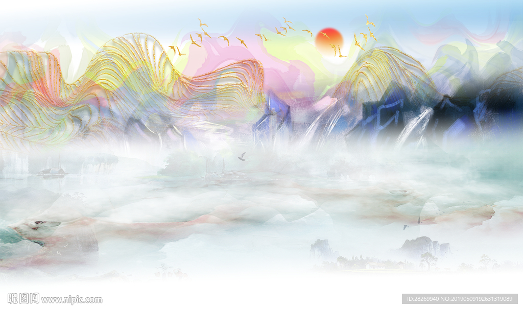 新中式水墨画