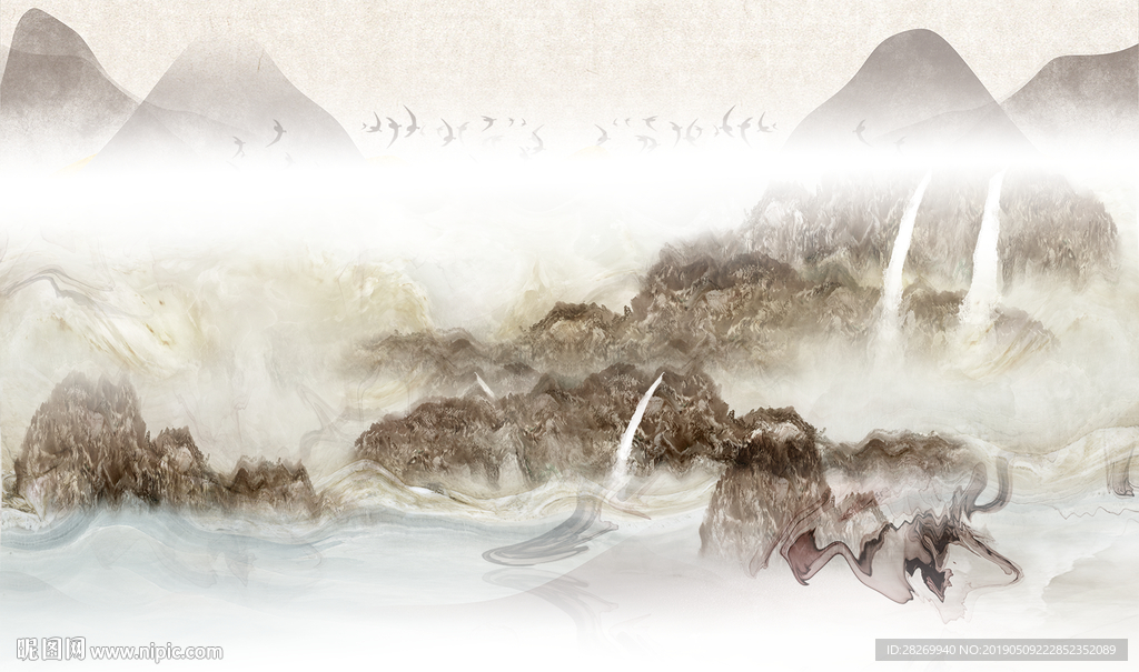 水墨山水画