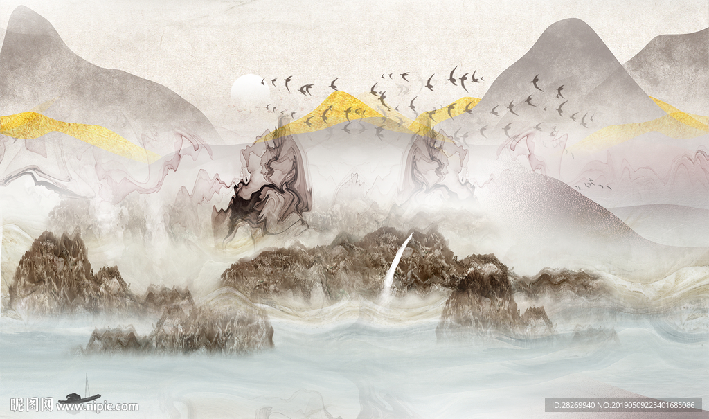 水墨山水画
