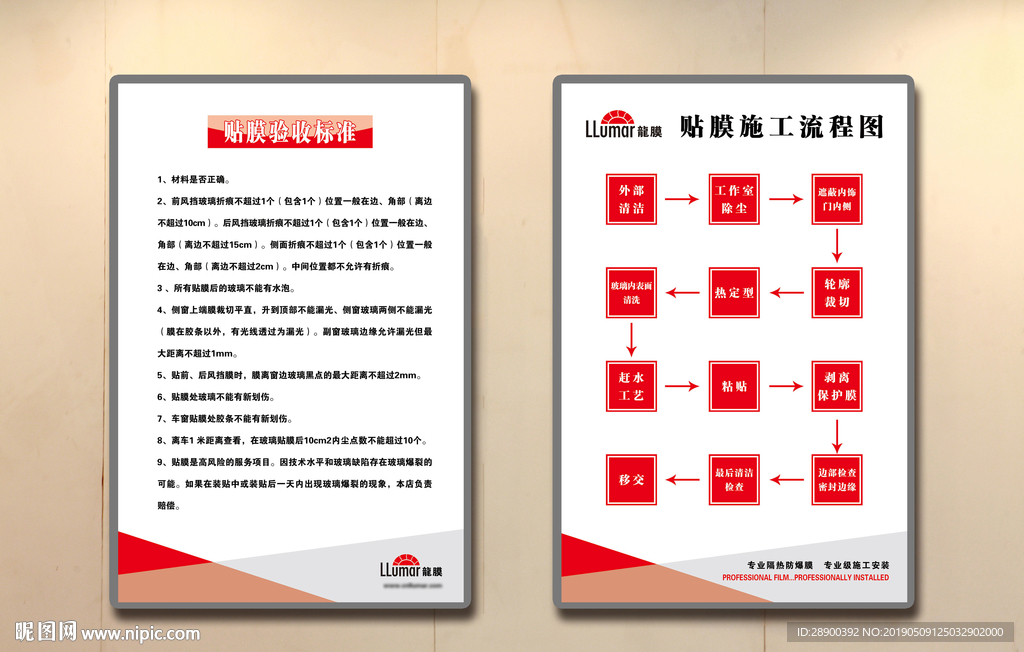 汽车贴膜流程图