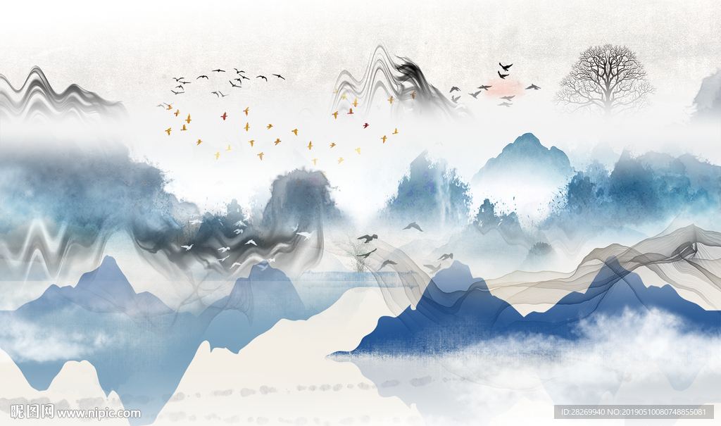 抽象山水
