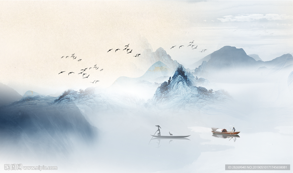 新中式无框画