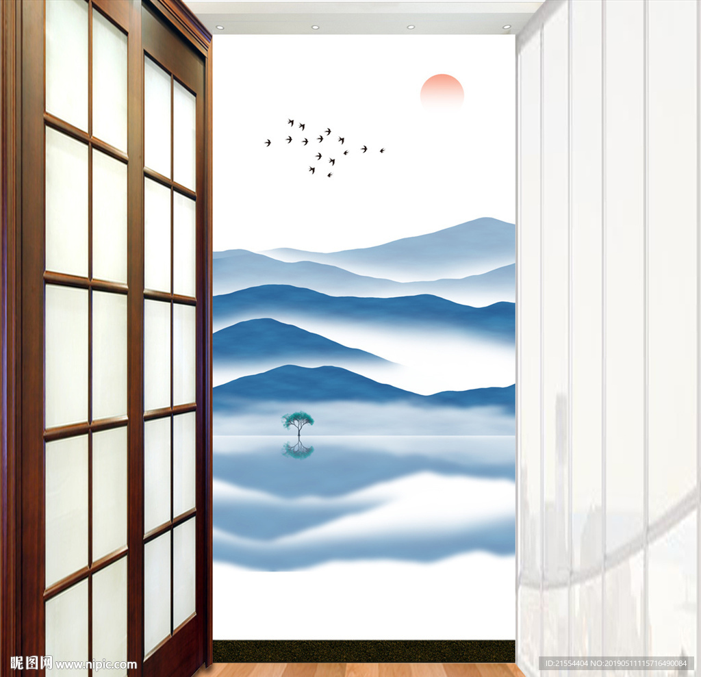 玄关山水画