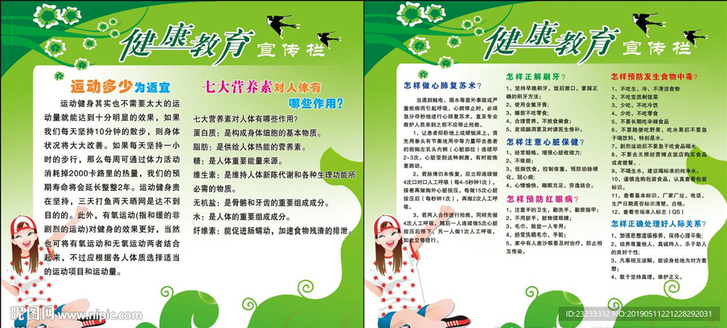 学校健康教育宣传栏