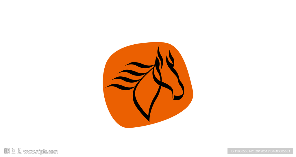 蒙古马马元素风马