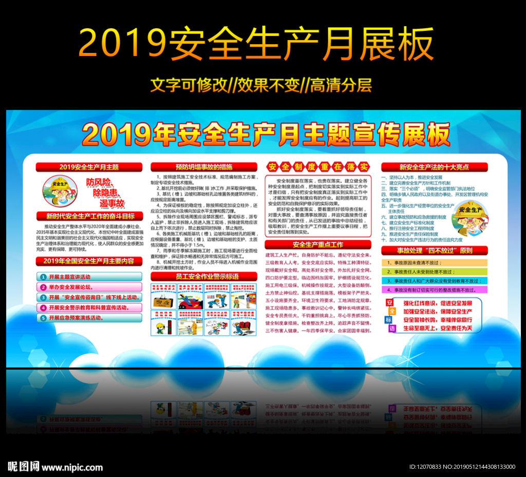 2019安全生产月宣传栏