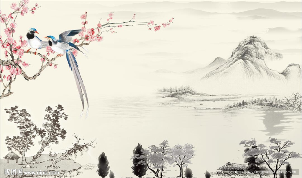 花鸟 水墨