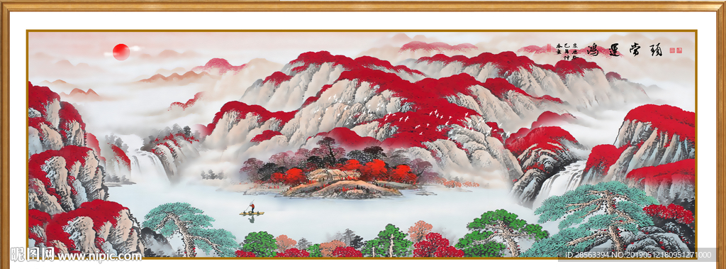 聚宝盆国画