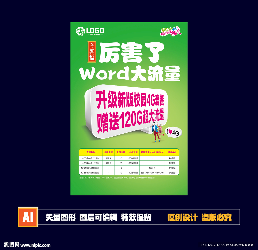 校园流量海报