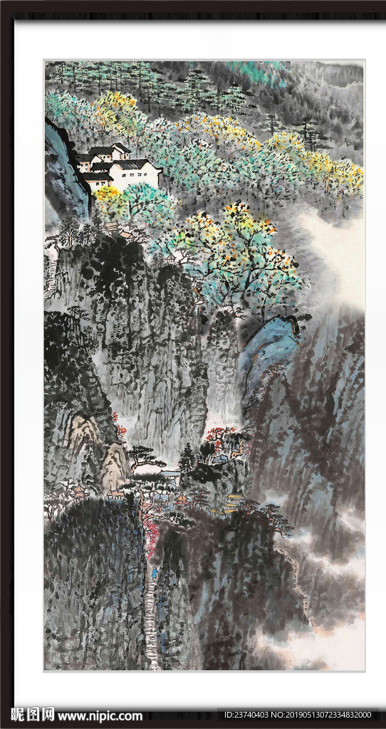 中堂画山水