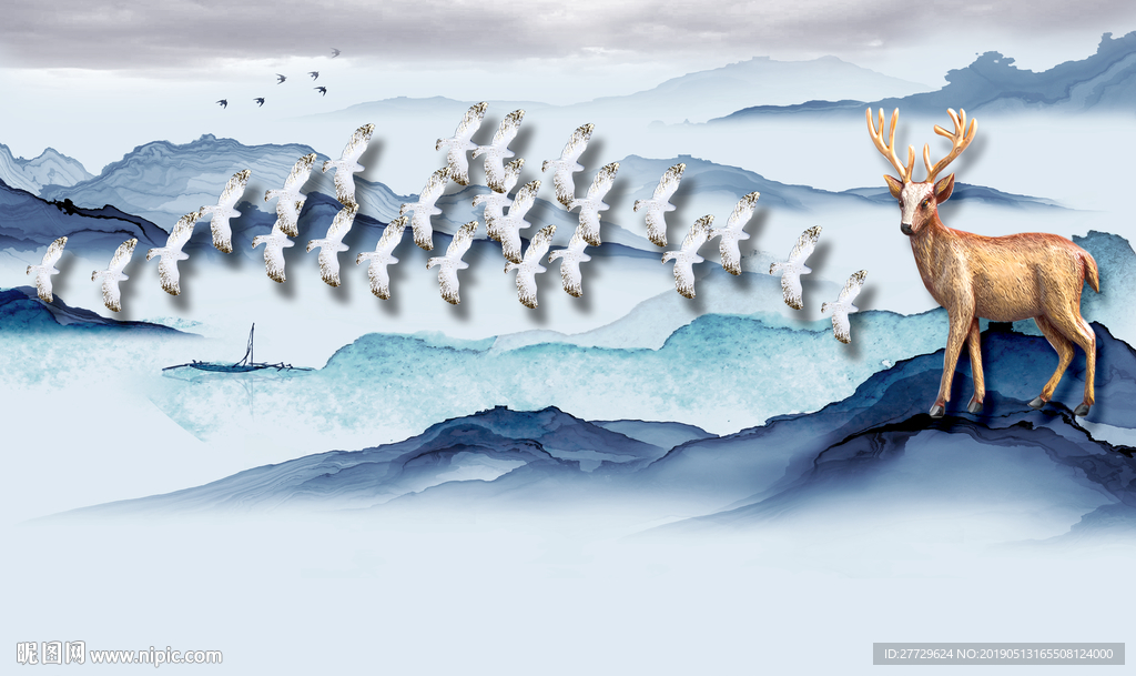 抽象山水画