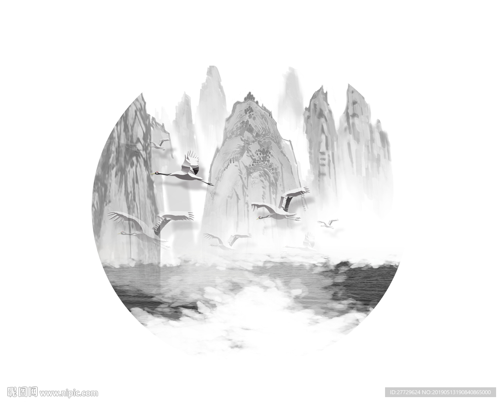 水墨山水画