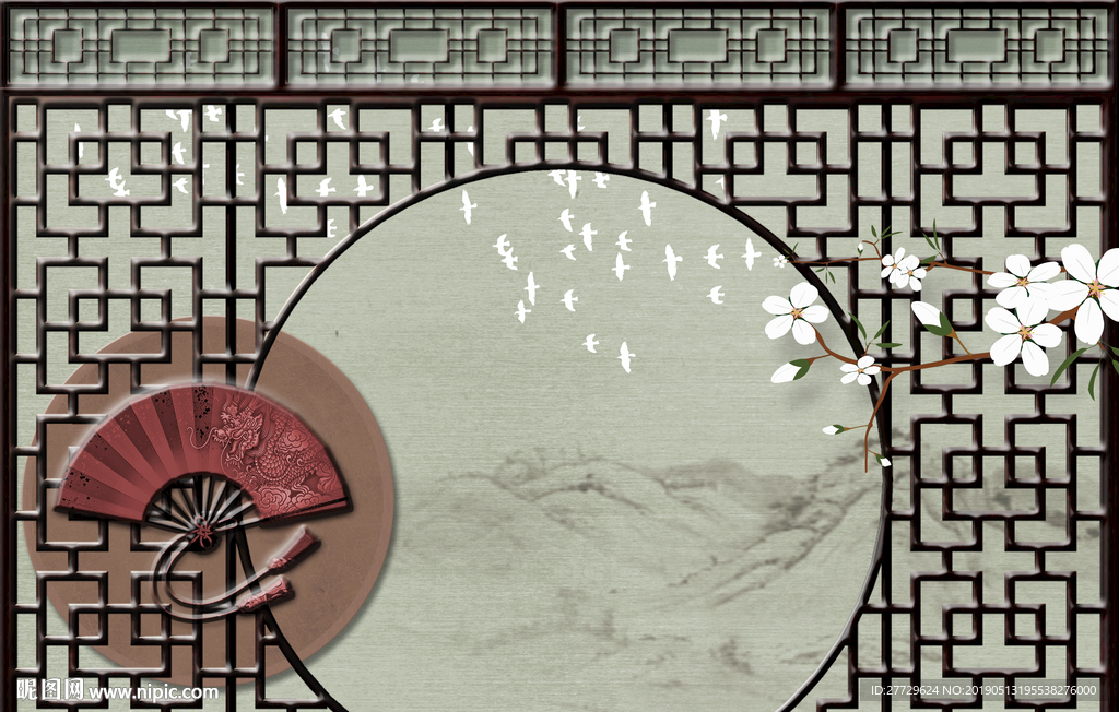 中式背景墙