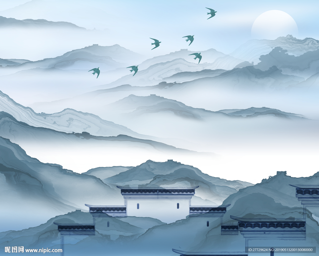 山水背景墙