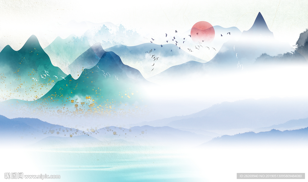 水墨画设计图__psd分层素材_psd分层素材_设计图库_昵图网nipic.com