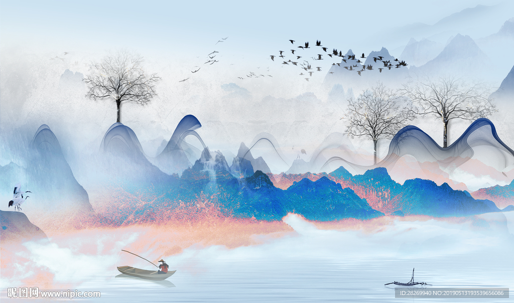 山水壁画