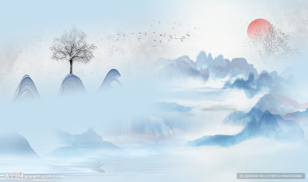 山水壁画