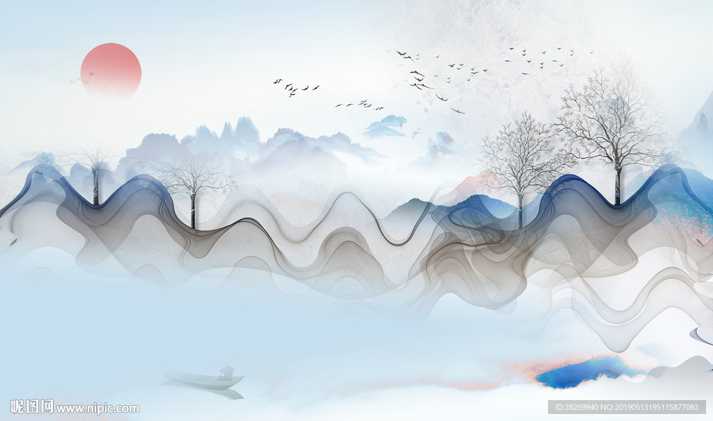 山水壁画