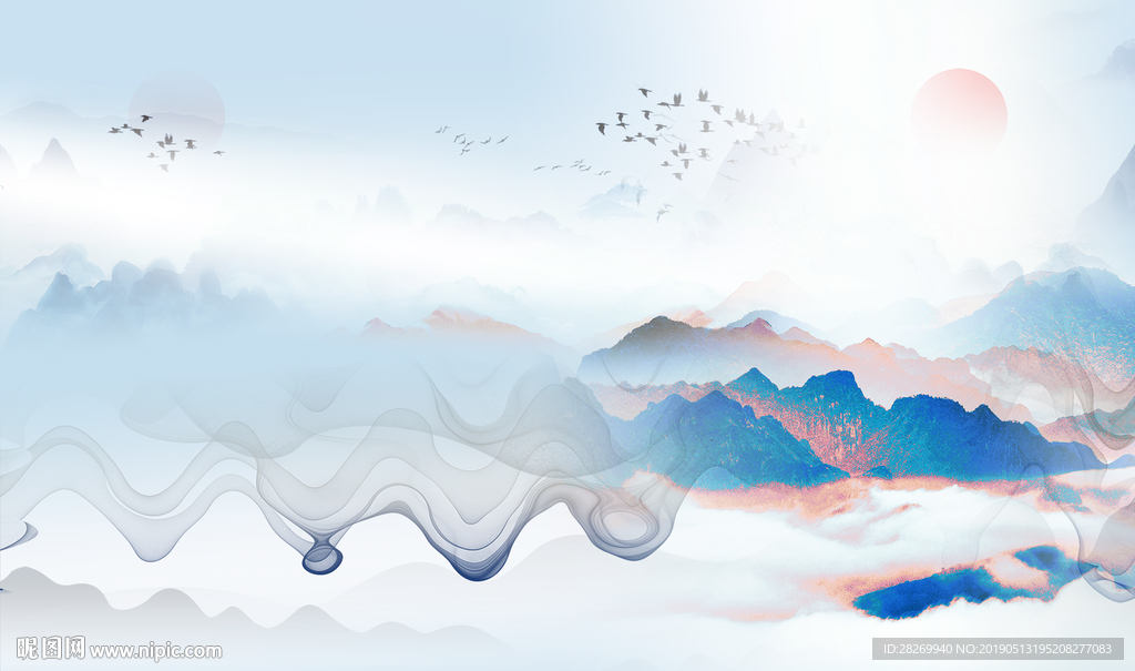 山水壁画