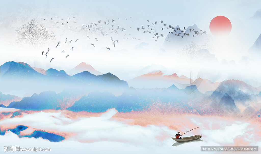 山水壁画