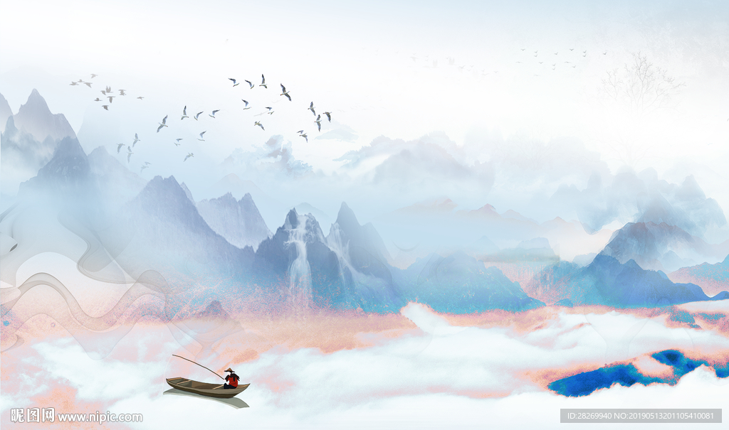 山水壁画