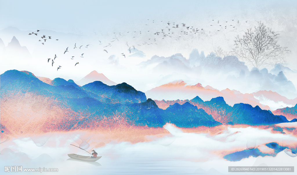 山水壁画