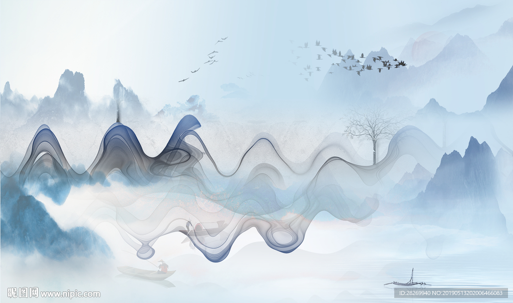 山水壁画