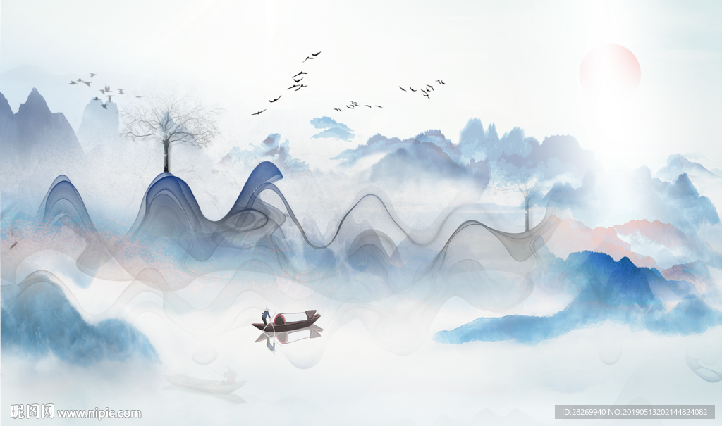 山水壁画