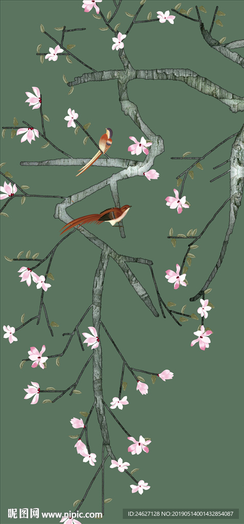 花鸟壁画