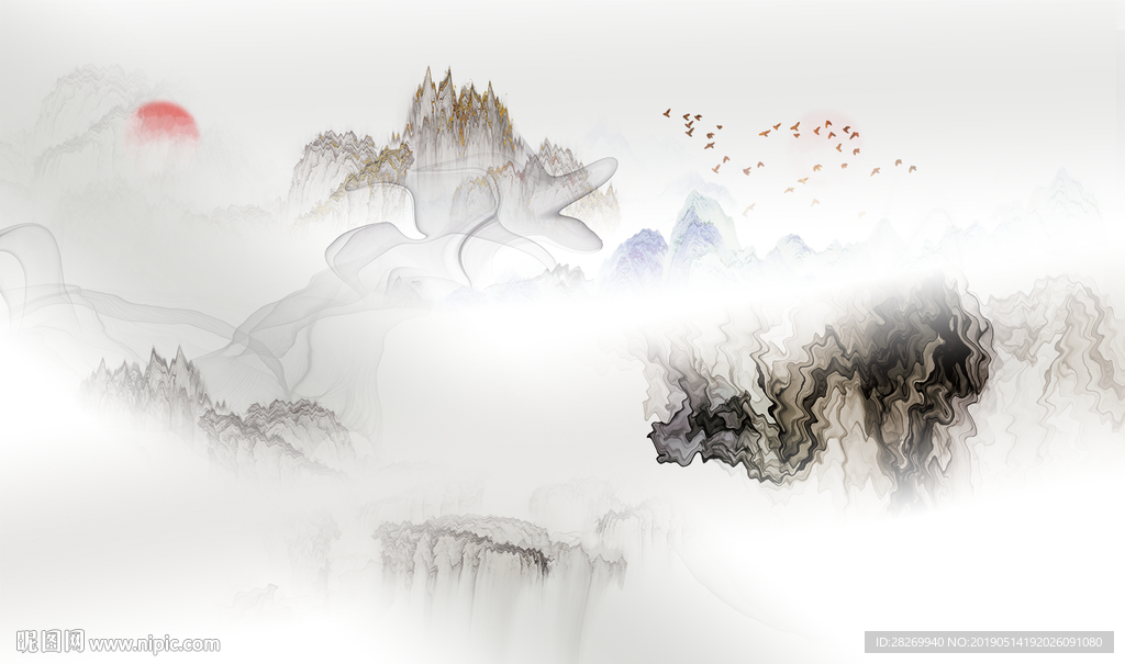 新中式山